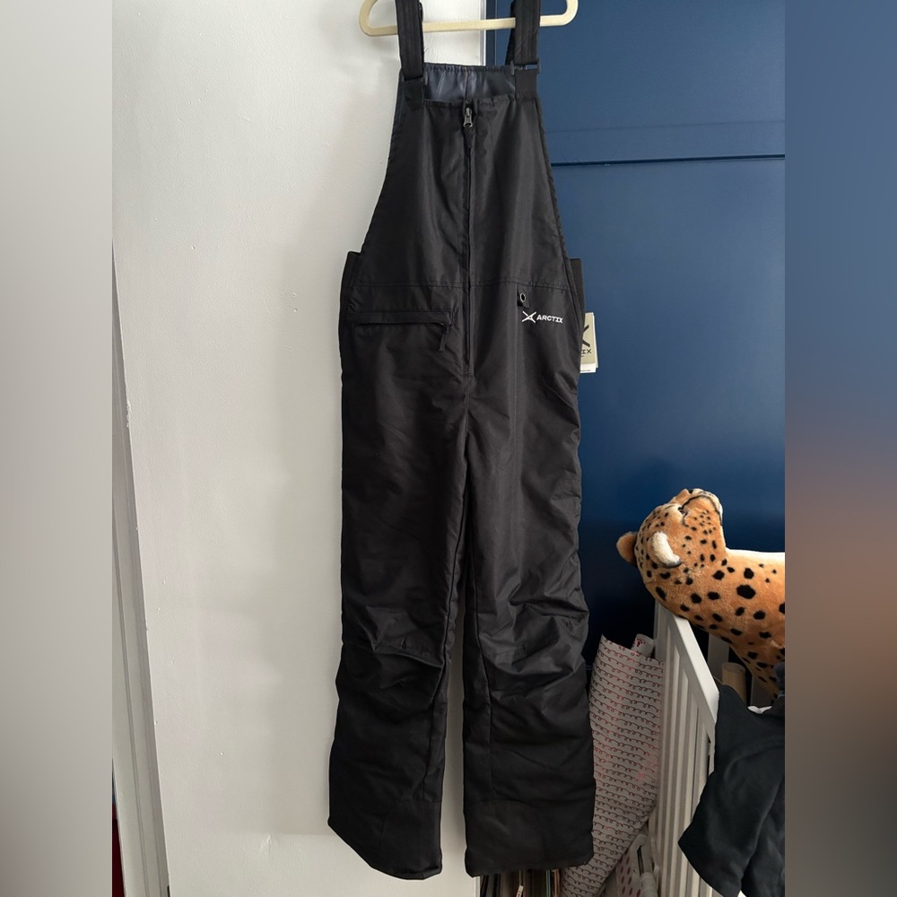 Arctix Kids Black Insulated Bib Overalls Size Large 14/16 - Picture 9 of 9